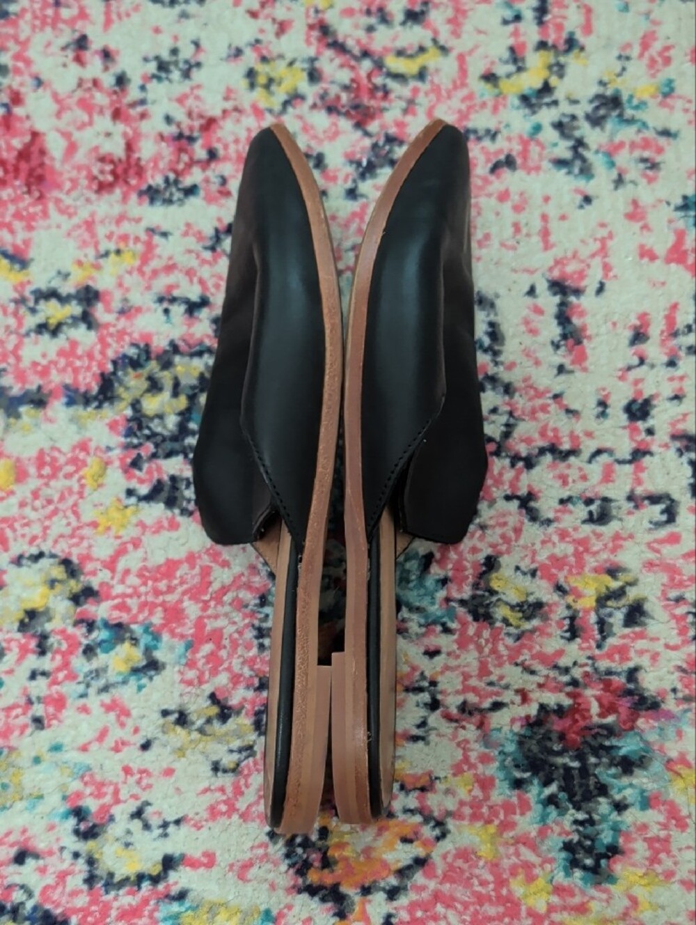 Madewell Black Pointed Leather Mules - Picture 7 of 8